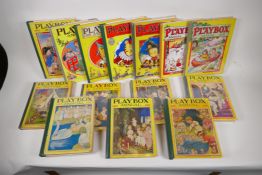 A collection of early Playbox Annuals, dating from 1916-1956 (14), largest 21 x 29cms