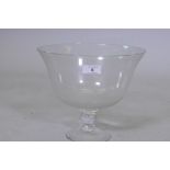 A Ralph Lauren glass pedestal bowl, 25cm diameter, 23cm high