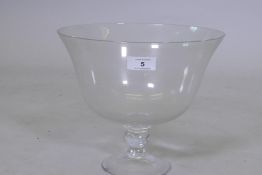 A Ralph Lauren glass pedestal bowl, 25cm diameter, 23cm high