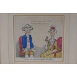 After Richard Newton, Drink to me only with thine eyes, hand coloured satirical engraving, the image