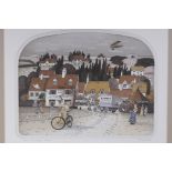 Glynn Thomas, Opening Time, limited edition colour etching, 97/150, pencil signed and titled, 34 x