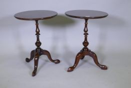 A pair of Regency style mahogany wine tables, 44 x 58cms
