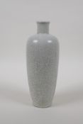 A Chinese crackleware vase, 22cm high