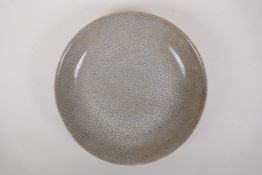 A Chinese crackleware charger, 29cm diameter