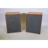 A pair of 50 watt Goodmans High Fidelity multi unit loudspeakers, 51 x 36cms, 69cm high