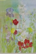 Marise Edlin, still life, flowers, watercolour, signed, 53 x 75cms