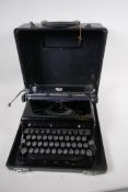 A vintage Royal portable typewriter in fitted case, 31cm wide