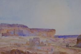 Arthur Legge, signed watercolour inscribed on an Abbott and Holder label verso 'Egypt 1927', 37cm