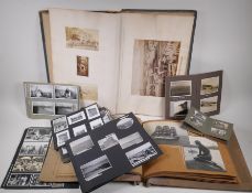 A quantity of photograph albums and loose leaves  containing C19th and early C20th photographs, of