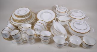 Royal Worcester Bone China, Summer Morning, part dinner, tea and coffee service, comprising oval