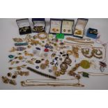 A quantity of good quality gilt costume jewellery