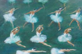 John Gregory, 1914-1996, ballet dancers, oil on board, contemporary of Edward Seago, signed verso,