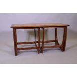 A 1970s G-Plan Fresco teak nest of three occasional tables, designed by Victor B. Wilkins largest