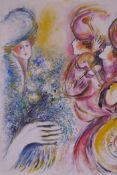 Zamy Steynovitz, abstract, women musicians, oil on canvas board, signed, 49cm x 60cm