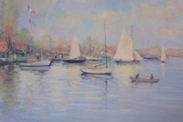 Marcel Dyf, La Regate limited edition print, 1/500, signed and numbered, published 1986 Frost and