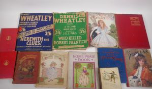 Two Dennis Wheatley Murder Mystery Game books, and a quantity of children's books
