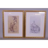 William Russell Flint, a pair of limited edition prints of a set of 850, with Chelsea Green Editions