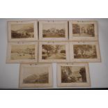Eight C19th photographs of Southern France including Monaco, Nice and Menton, 18cm x 12cm