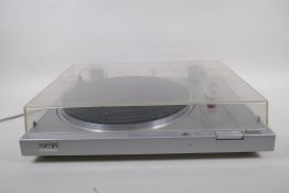 A Sony PS-LX2 Automatic Stereo turntable, 44cm x 34cm