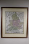 An early C18th hand coloured map of Great Britain, after Nicolaes Visscher, Magnae Britannae, pars
