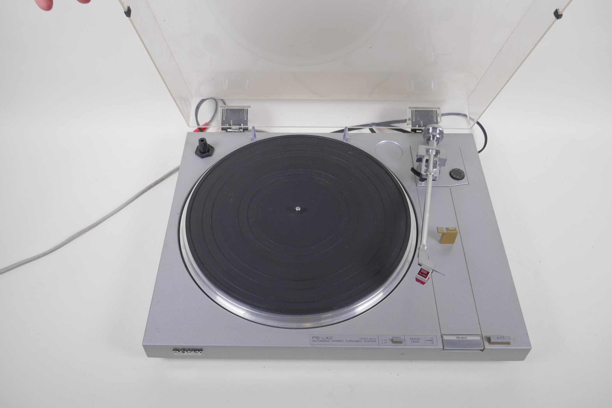 A Sony PS-LX2 Automatic Stereo turntable, 44cm x 34cm - Image 3 of 4