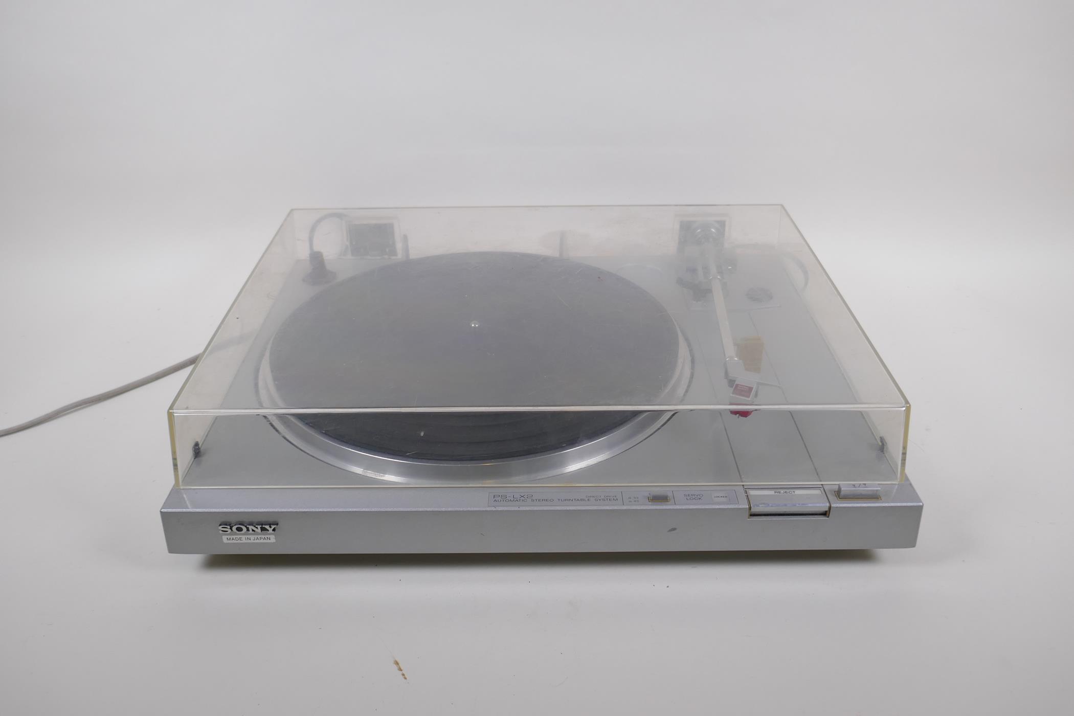 A Sony PS-LX2 Automatic Stereo turntable, 44cm x 34cm - Image 2 of 4