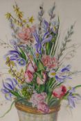 A still life of flowers, watercolour, 39cm x 50cm