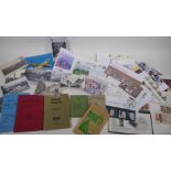 A quantity of ephemera including stamps, first day covers, post cards, scout manuals etc