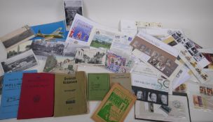 A quantity of ephemera including stamps, first day covers, post cards, scout manuals etc