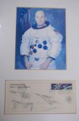 A signed photograph of the astronaut F. Storey Musgrave, and a 1967 Commemorative First Day cover