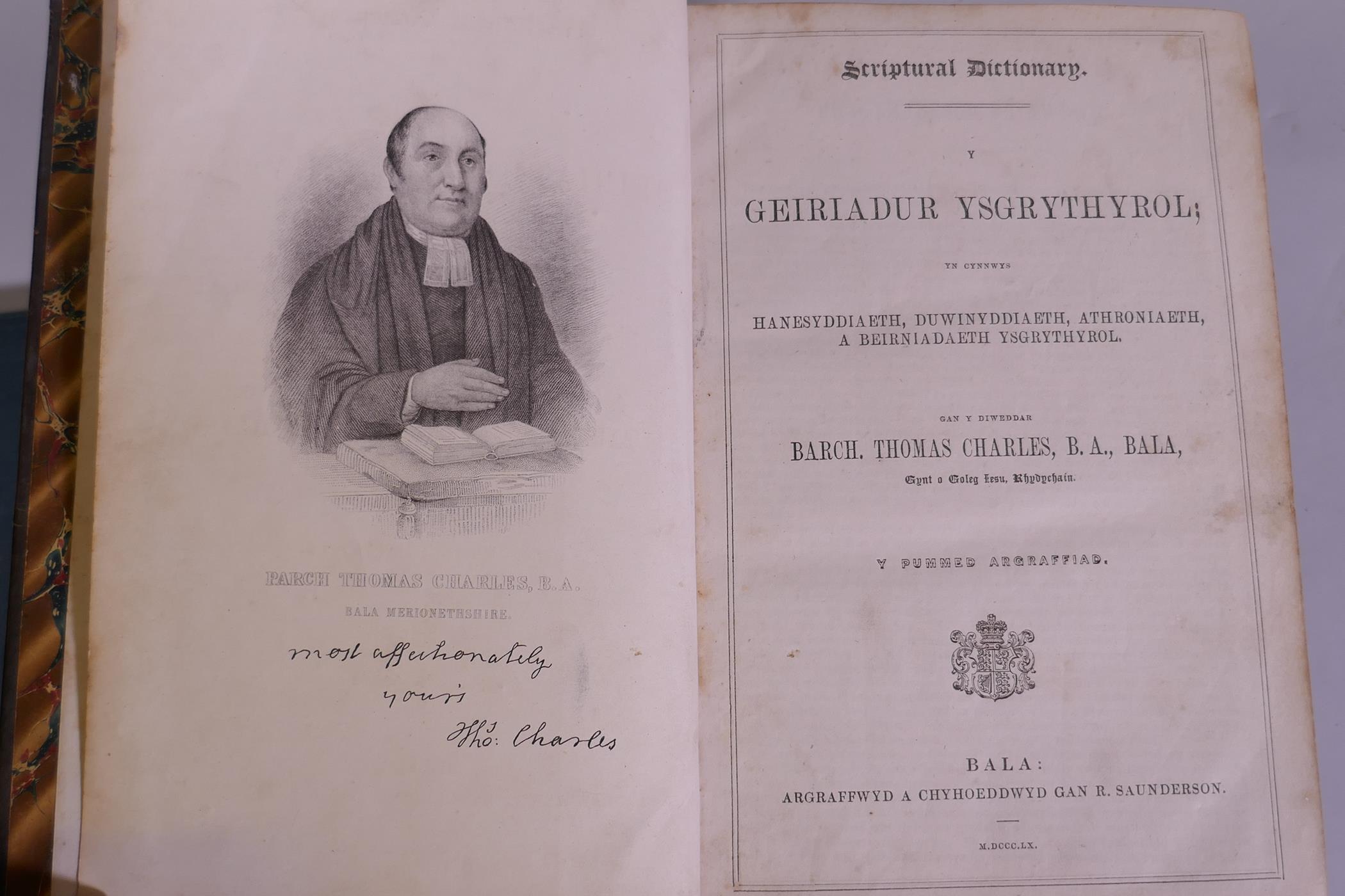 Antiquarian books with a Welsh theme; Hanes Cymru, Thomas Price, 1842; Bibl Cyssegr-Ian, 1913; - Image 3 of 3