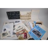 A quantity of Rolls Royce and other vintage car memorabilia, magazines, newspaper articles etc