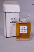 A 50ml bottle of Chanel No. 5 eau de parfum, appears unopened, in original box