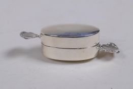 A 925 silver pill box in the form of a sweet