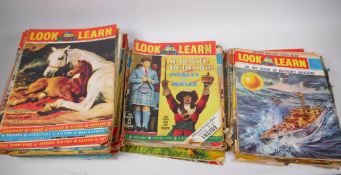 A collection of Look and Learn magazines including Issue One from January 1962