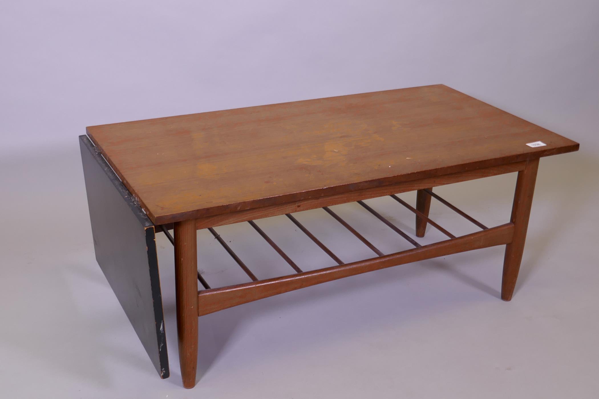 A 1960s E. Gomme G-Plan teak and ebonised drop leaf coffee table, model 8029, designed by Richard - Image 2 of 5