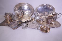 A quantity of silver plated ware