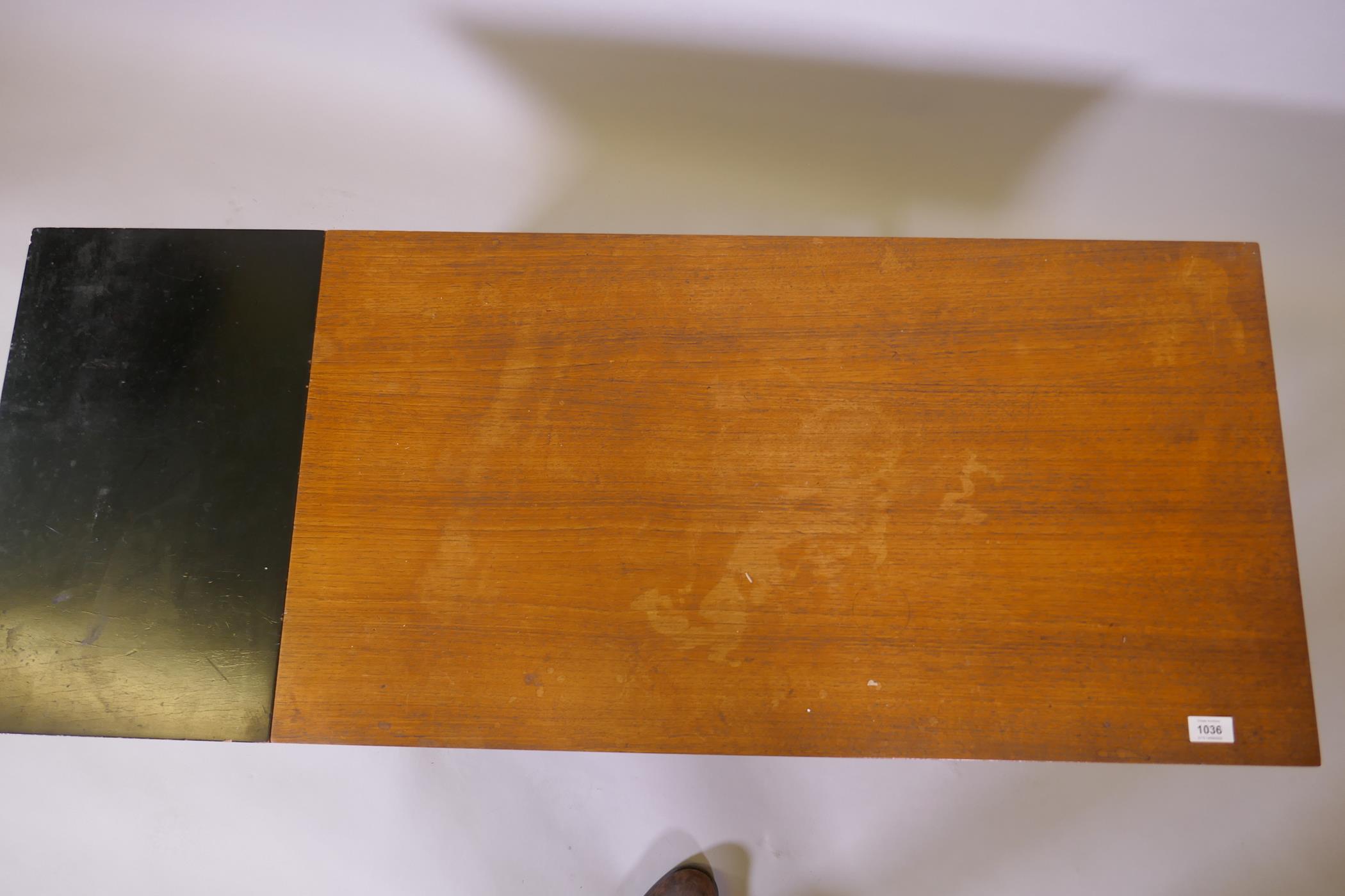 A 1960s E. Gomme G-Plan teak and ebonised drop leaf coffee table, model 8029, designed by Richard - Image 5 of 5