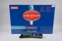 A Hornby Live Steam 00 gauge train set, The Flying Scotsman, complete with all accessories and