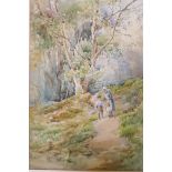 H.F. Ward, 'In the Woods', September 1896, signed, watercolour, with purchase receipt from 1985,