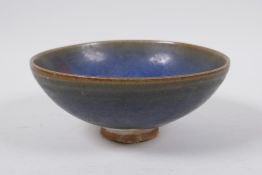 A Chinese Jun ware style bowl, 7cm diameter