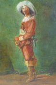 A portrait of a C17th gentleman, C19th oil on canvas, 41 x 33cm