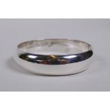 A 925 silver bangle, 7cm diameter