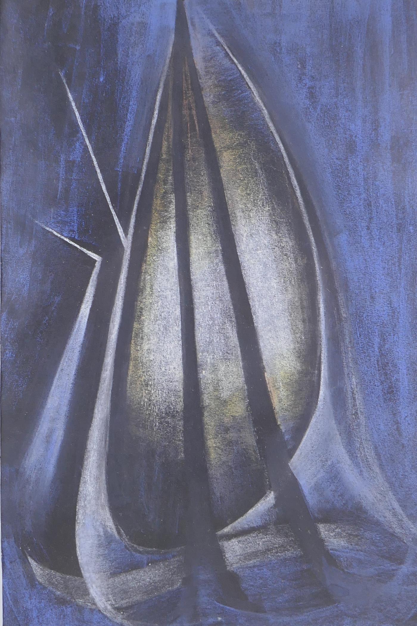 D. Freke, abstract pastel on paper, 28cm x 43cm