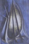 D. Freke, abstract pastel on paper, 28cm x 43cm