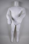 A child sized shop mannequin, 78cm tall