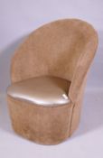 A 1980s tub chair with leatherette seat, by repute ex Stringfellow's Angel Club