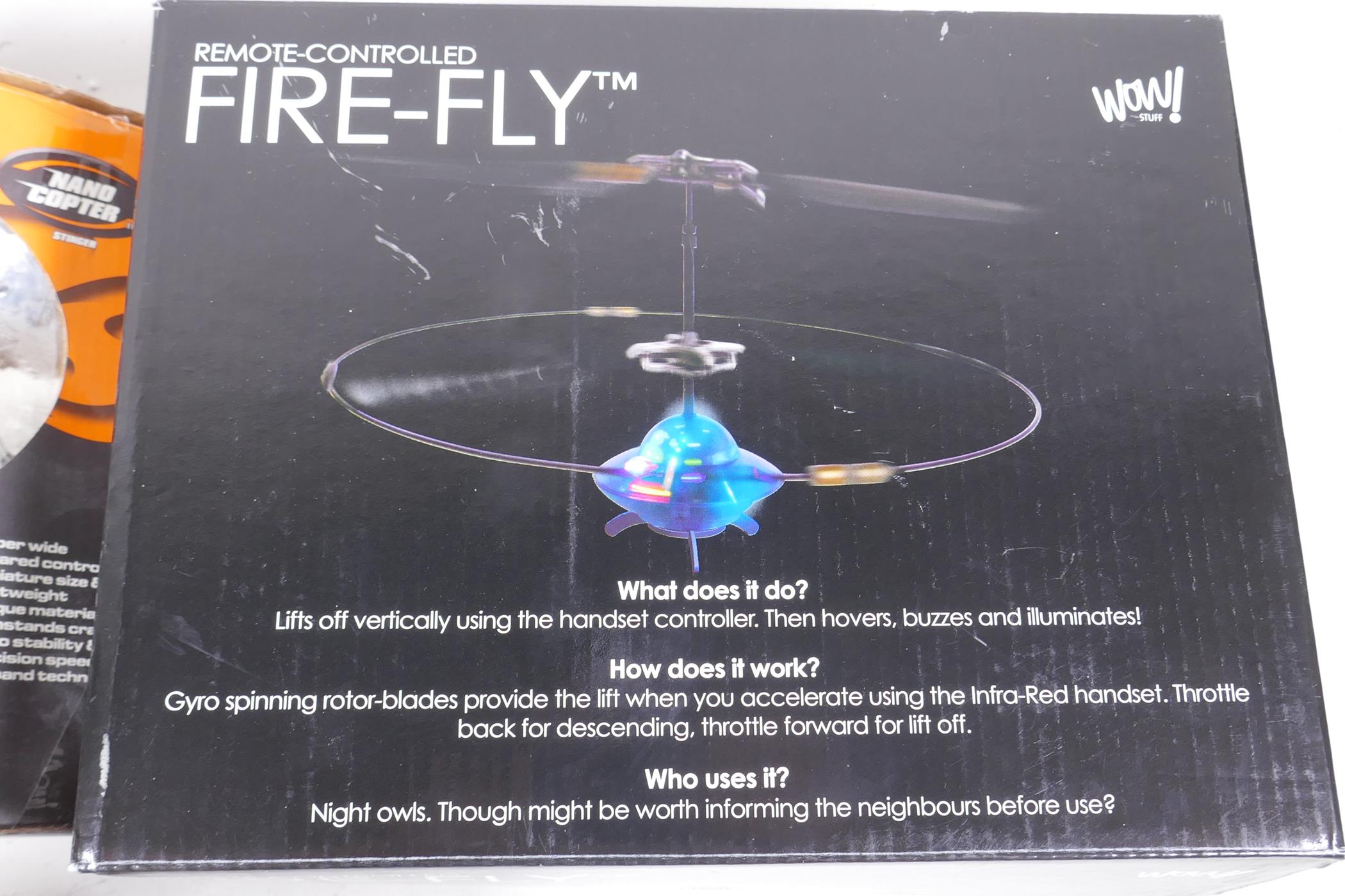 A remote control helicopter, The Nano Copter, in original box, the remote controlled Firefly in - Image 3 of 5