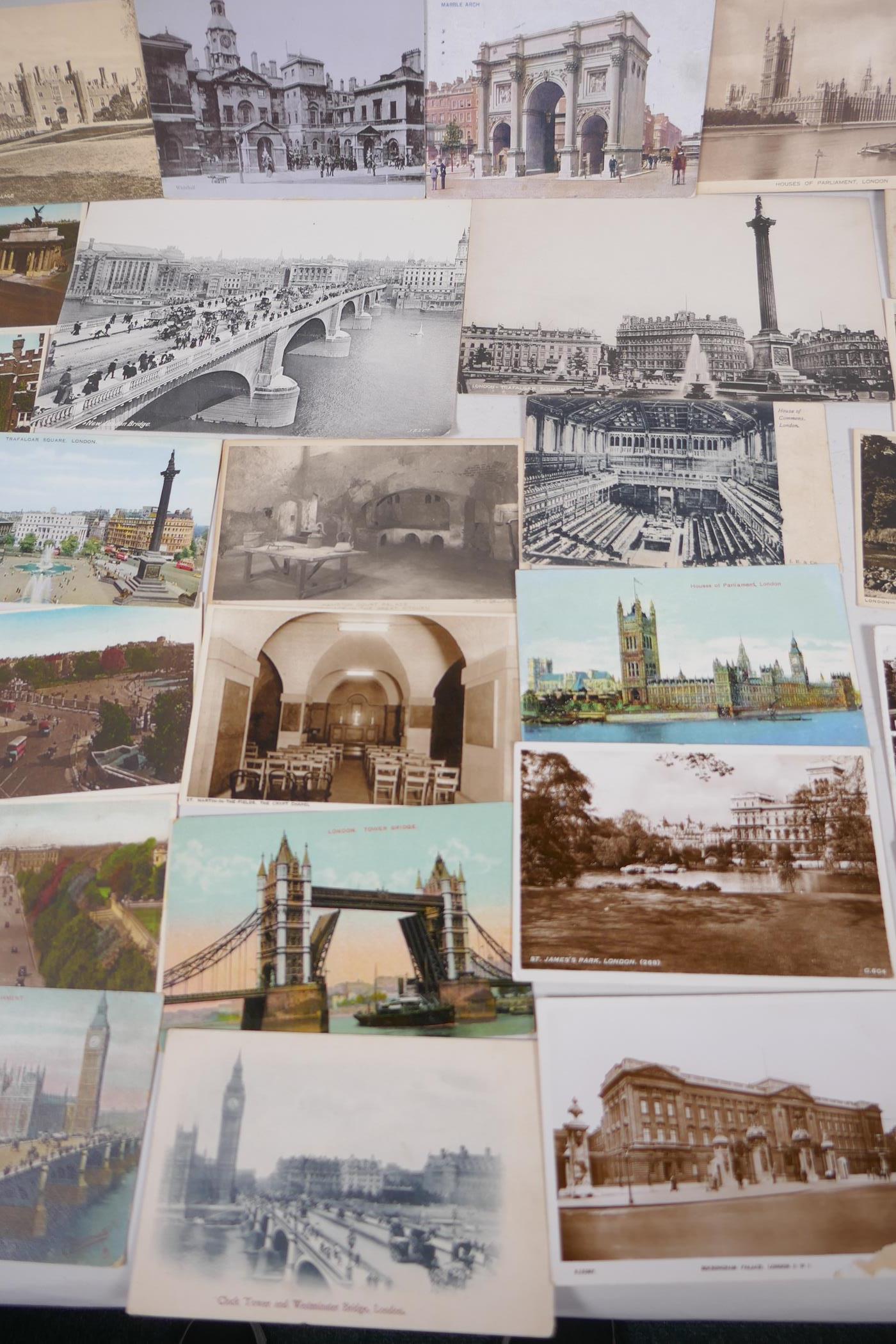 A collection of postcards of historic London scenes and two photographic prints - Image 3 of 6