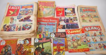 Vintage comics and magazines including the Dandy, Beano, Eagle Swift, Sunny Stories, Playways and